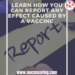 Learn how you can report any effect caused by a vaccine