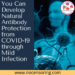 You Can Develop Natural Antibody Protection from COVID-19 through Mild Infection