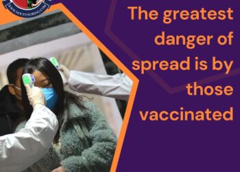 The greatest danger of spread is by those vaccinated
