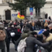 Protesters against covid tyranny tear down fences of health apartheid in Vienna as the fire rages around the world