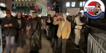 NYC anti mandate protest.
