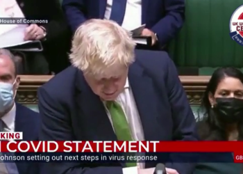 Boris Johnson announces the end of covid vaccine passports and mask requirements in the UK.