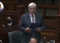 Canadian MPP Rick Nicholls calls out vaccine induced stillbirths in Parliament.