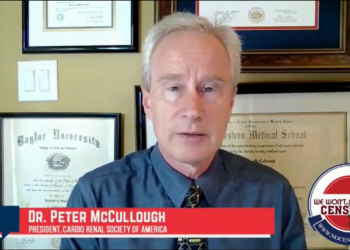 Dr. Peter McCullough had his medical societies disbanded, his professorships lost, and his committee positions removed for advocating for early treatment of patients. He was previously Vice Chair of Internal Medicine at Baylor Medical Center, but he is now being sued by Baylor Medical Center for speaking out against the mRNA shots.