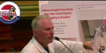 Dr Richard Bartlett in front of Texas Senate.