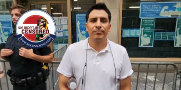 “Stay Away from the Kids” – New York Activists Stand Guard to Safeguard Children from COVID Jabs:  “These shots are poison, basically. Wake up parents!”